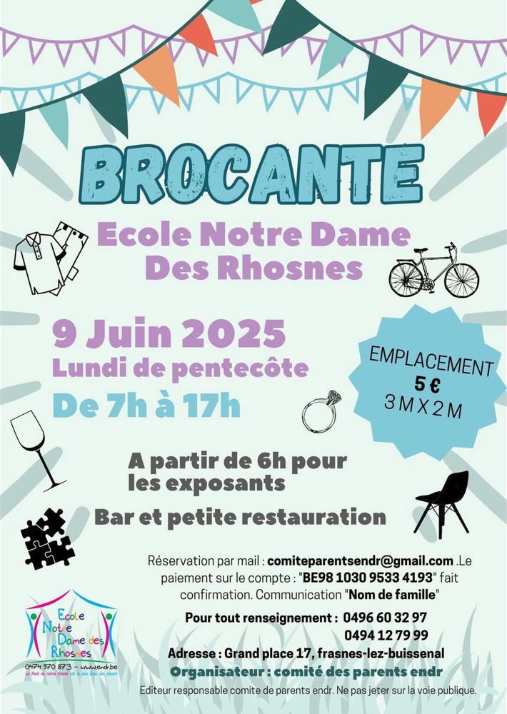 Brocante de l'Ecole Notre-Dame des Rhosnes