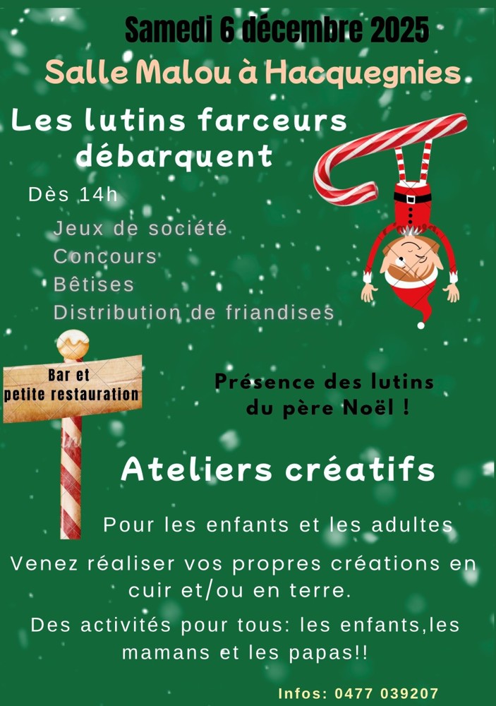 Lutins farceurs et ateliers créatifs
