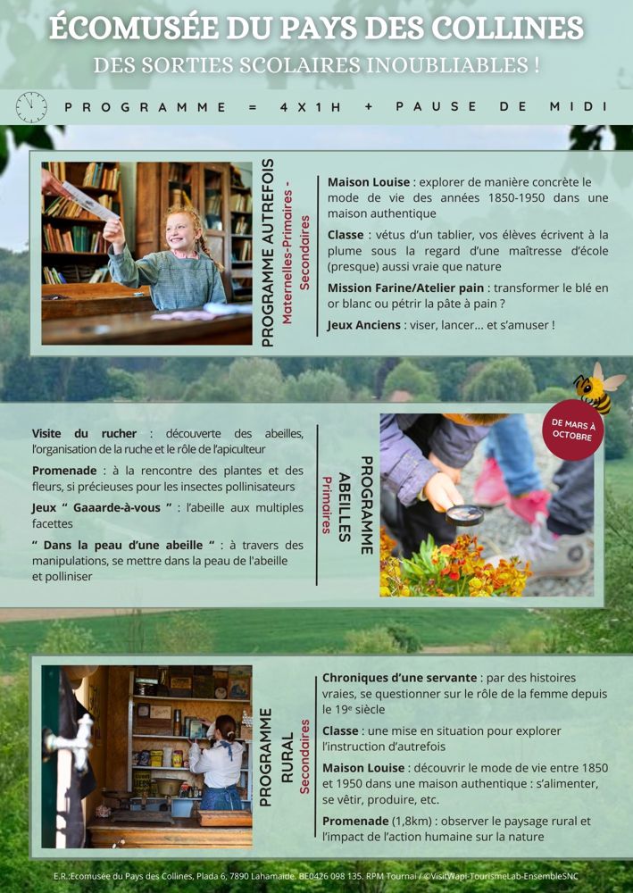 Sorties scolaires Ecomusée du pays des Collines